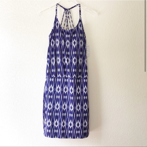 *like new* Athleta Swim Dress AquaLuxe Ikat Print M (built in bra) - Picture 2 of 3